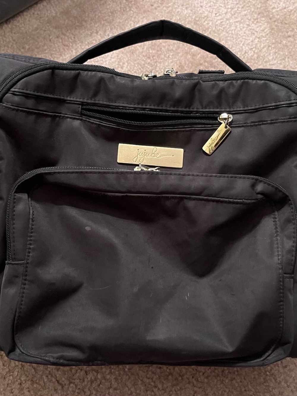 JuJuBe Diaper Bag Backpack with Gold Hardware